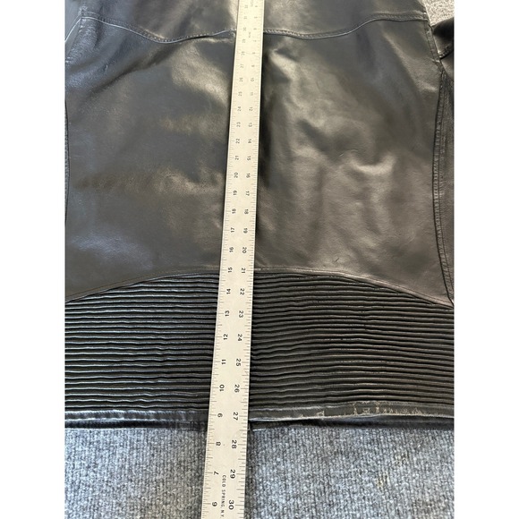 Wilsons Leather M Julian Black Motorcycle Jacket Mens XXL Stripes Biker Racer - Picture 10 of 11